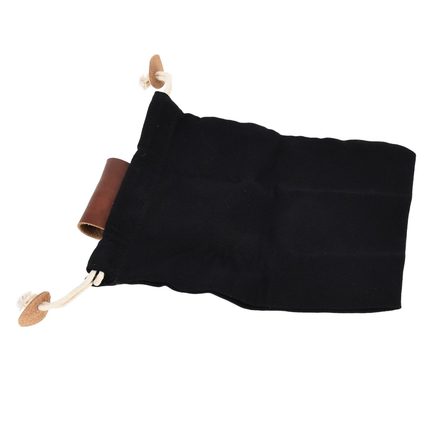 Leather Canvas Foraging Pouch Belt Fruit Picking Bag for Camping Fruit CollectingBlack V1294-YM0523-3111210325511
