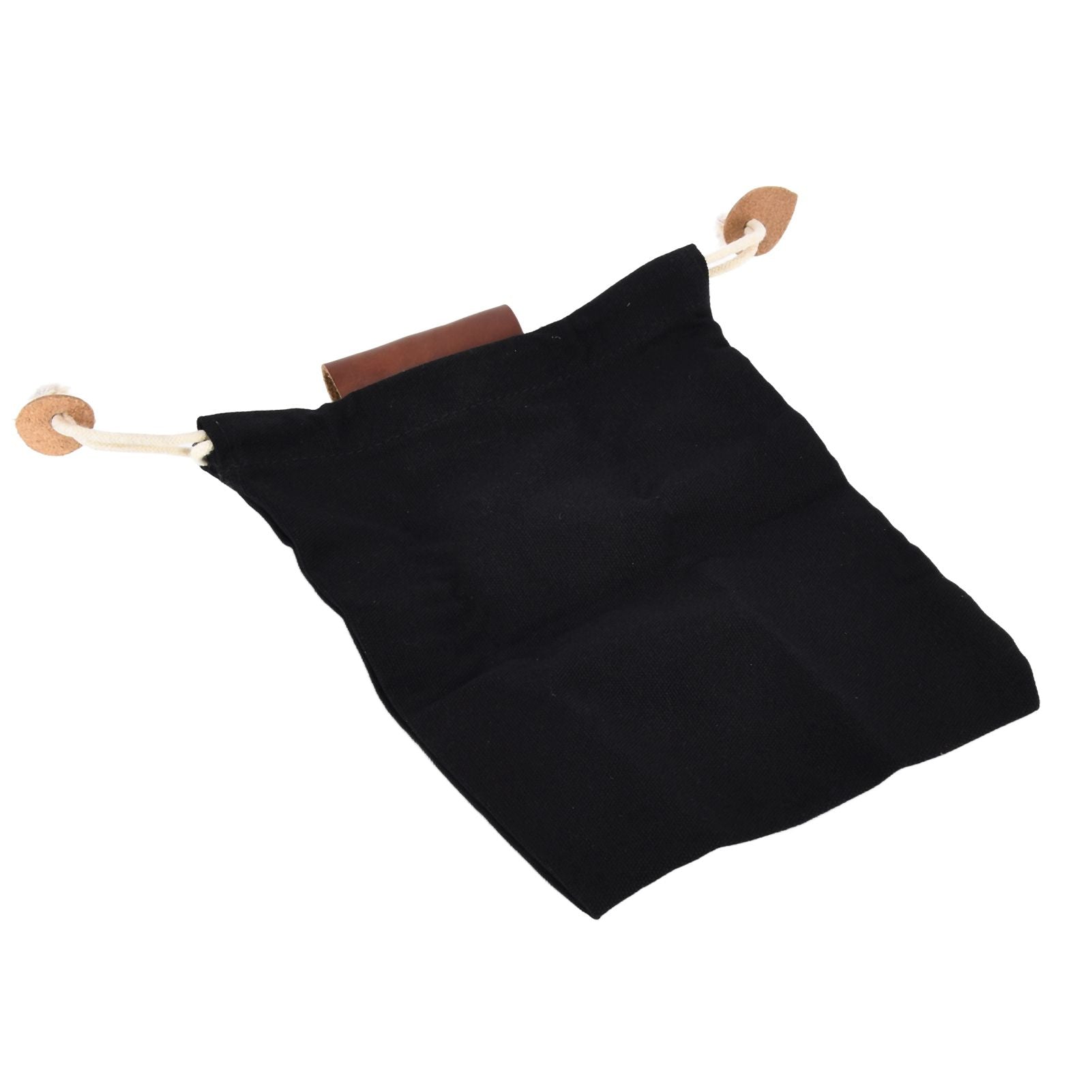 Leather Canvas Foraging Pouch Belt Fruit Picking Bag for Camping Fruit CollectingBlack V1294-YM0523-3111210325511