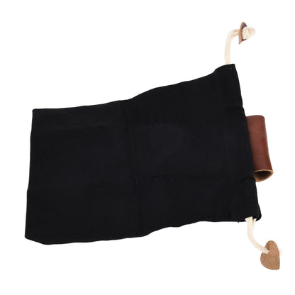 Leather Canvas Foraging Pouch Belt Fruit Picking Bag for Camping Fruit CollectingBlack V1294-YM0523-3111210325511