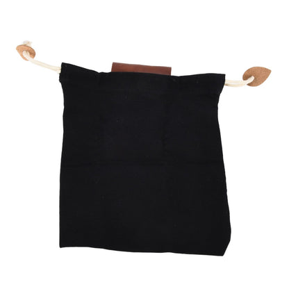 Leather Canvas Foraging Pouch Belt Fruit Picking Bag for Camping Fruit CollectingBlack V1294-YM0523-3111210325511