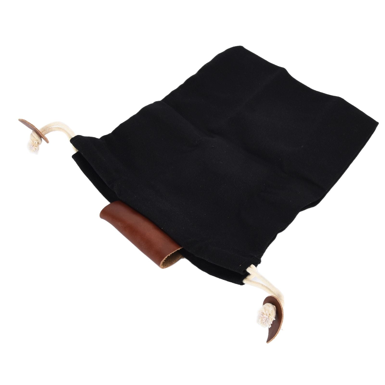 Leather Canvas Foraging Pouch Belt Fruit Picking Bag for Camping Fruit CollectingBlack V1294-YM0523-3111210325511