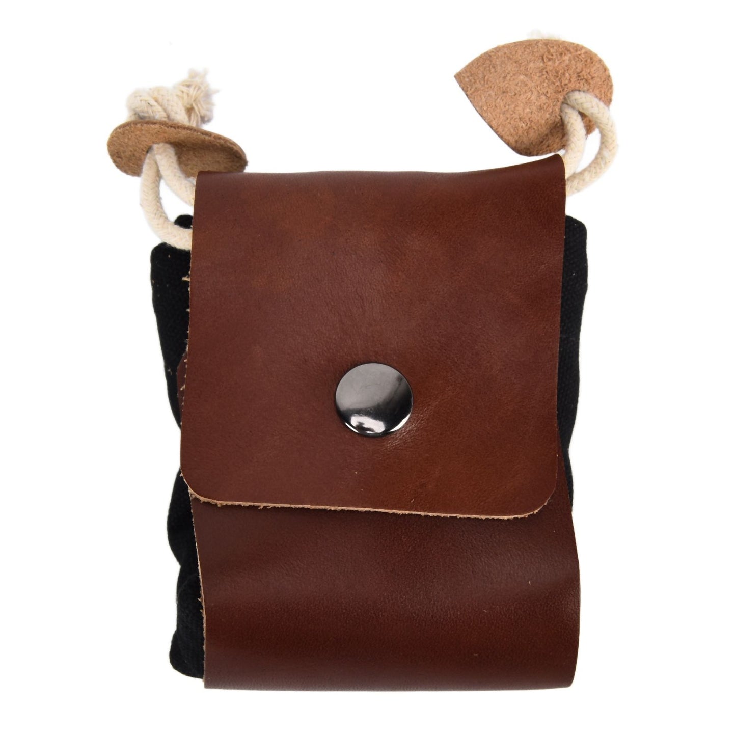 Leather Canvas Foraging Pouch Belt Fruit Picking Bag for Camping Fruit CollectingBlack V1294-YM0523-3111210325511