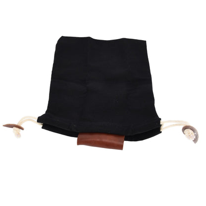 Leather Canvas Foraging Pouch Belt Fruit Picking Bag for Camping Fruit CollectingBlack V1294-YM0523-3111210325511