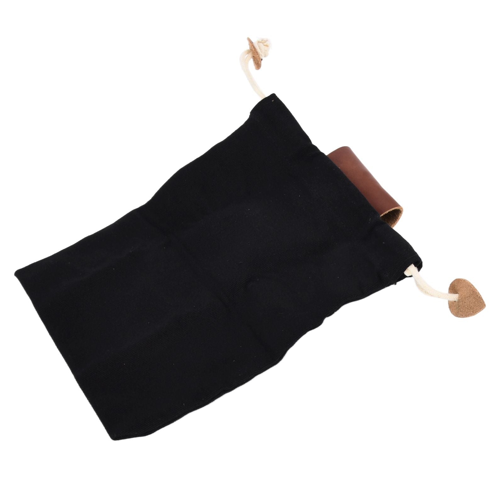 Leather Canvas Foraging Pouch Belt Fruit Picking Bag for Camping Fruit CollectingBlack V1294-YM0523-3111210325511