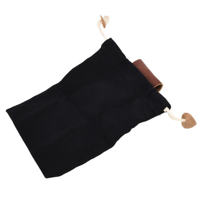 Leather Canvas Foraging Pouch Belt Fruit Picking Bag for Camping Fruit CollectingBlack V1294-YM0523-3111210325511