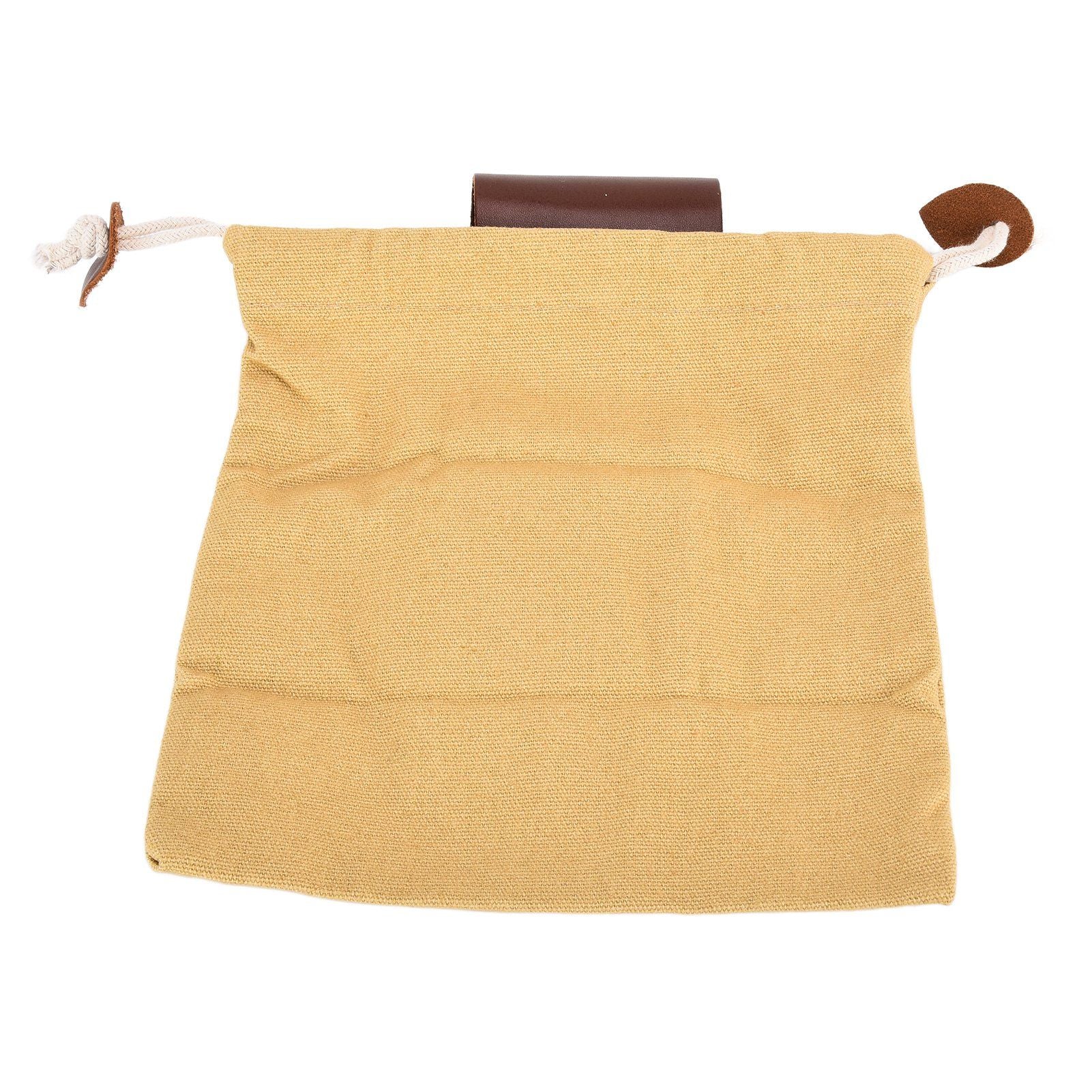 Leather Canvas Foraging Pouch Belt Fruit Picking Bag for Camping Fruit CollectingKhaki V1294-YM0523-3111210325512