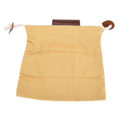 Leather Canvas Foraging Pouch Belt Fruit Picking Bag for Camping Fruit CollectingKhaki V1294-YM0523-3111210325512