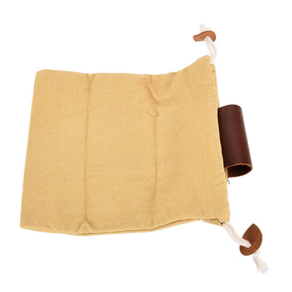 Leather Canvas Foraging Pouch Belt Fruit Picking Bag for Camping Fruit CollectingKhaki V1294-YM0523-3111210325512
