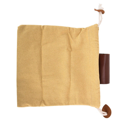 Leather Canvas Foraging Pouch Belt Fruit Picking Bag for Camping Fruit CollectingKhaki V1294-YM0523-3111210325512