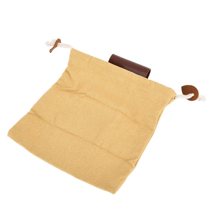 Leather Canvas Foraging Pouch Belt Fruit Picking Bag for Camping Fruit CollectingKhaki V1294-YM0523-3111210325512
