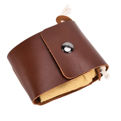 Leather Canvas Foraging Pouch Belt Fruit Picking Bag for Camping Fruit CollectingKhaki V1294-YM0523-3111210325512