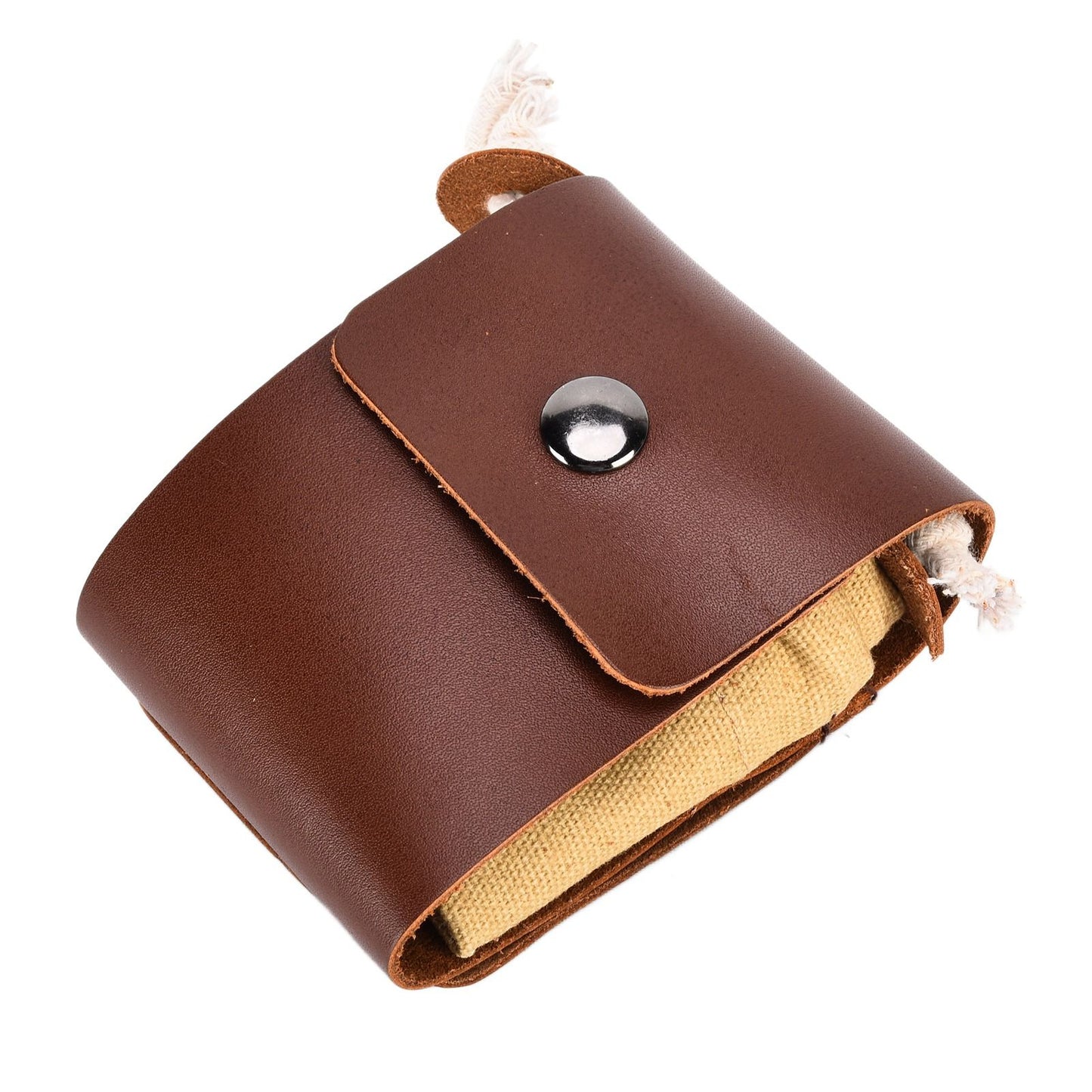 Leather Canvas Foraging Pouch Belt Fruit Picking Bag for Camping Fruit CollectingKhaki V1294-YM0523-3111210325512
