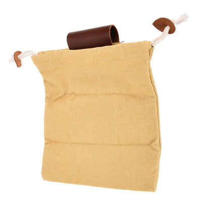 Leather Canvas Foraging Pouch Belt Fruit Picking Bag for Camping Fruit CollectingKhaki V1294-YM0523-3111210325512