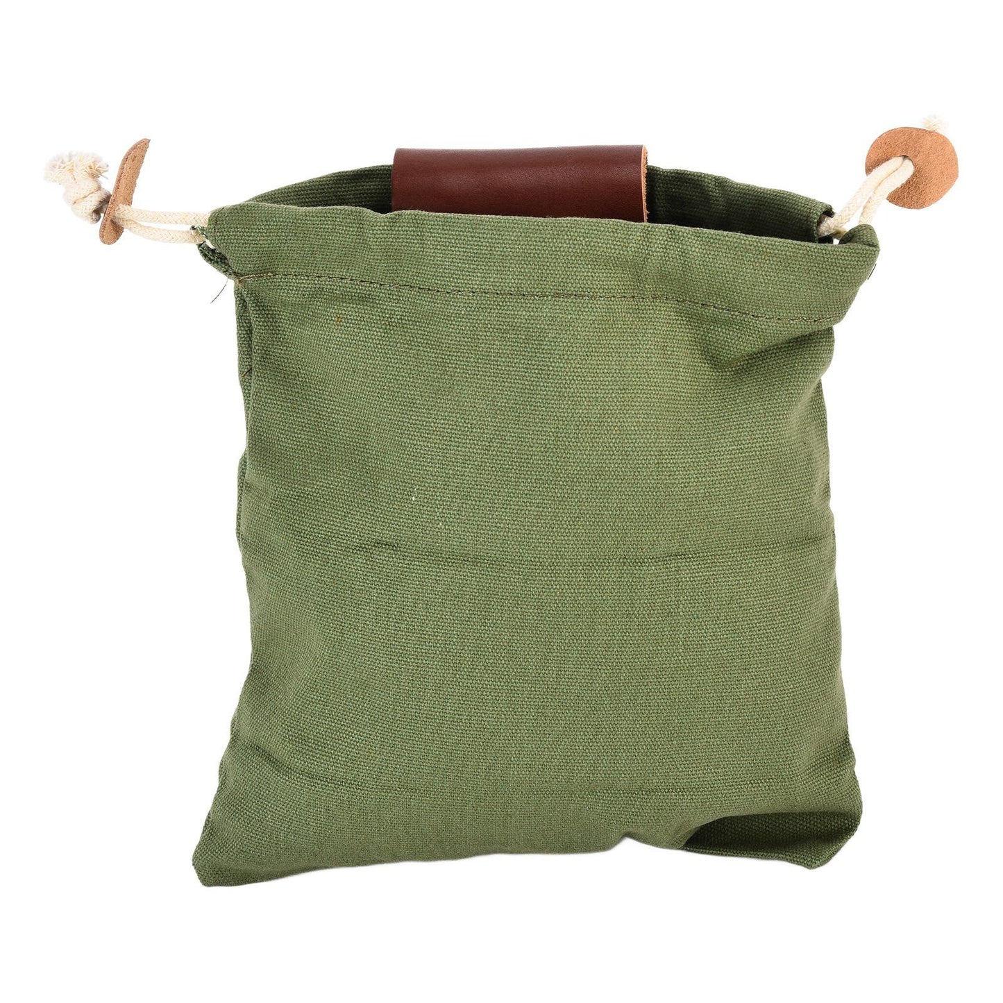 Leather Canvas Foraging Pouch Belt Fruit Picking Bag for Camping Fruit CollectingArmy Green V1294-YM0523-3111210325513