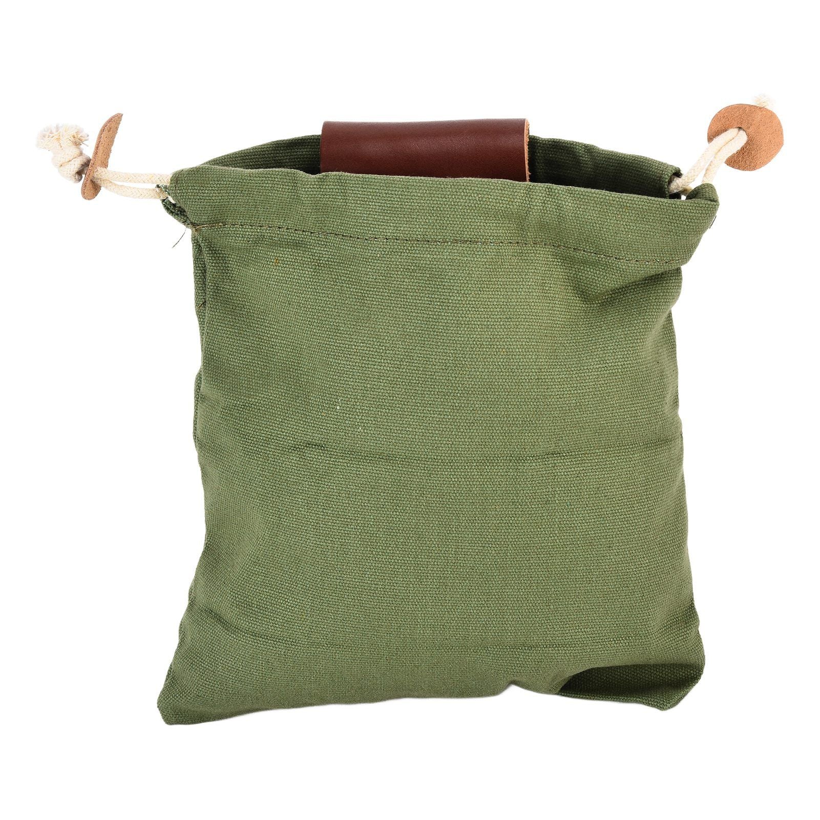 Leather Canvas Foraging Pouch Belt Fruit Picking Bag for Camping Fruit CollectingArmy Green V1294-YM0523-3111210325513
