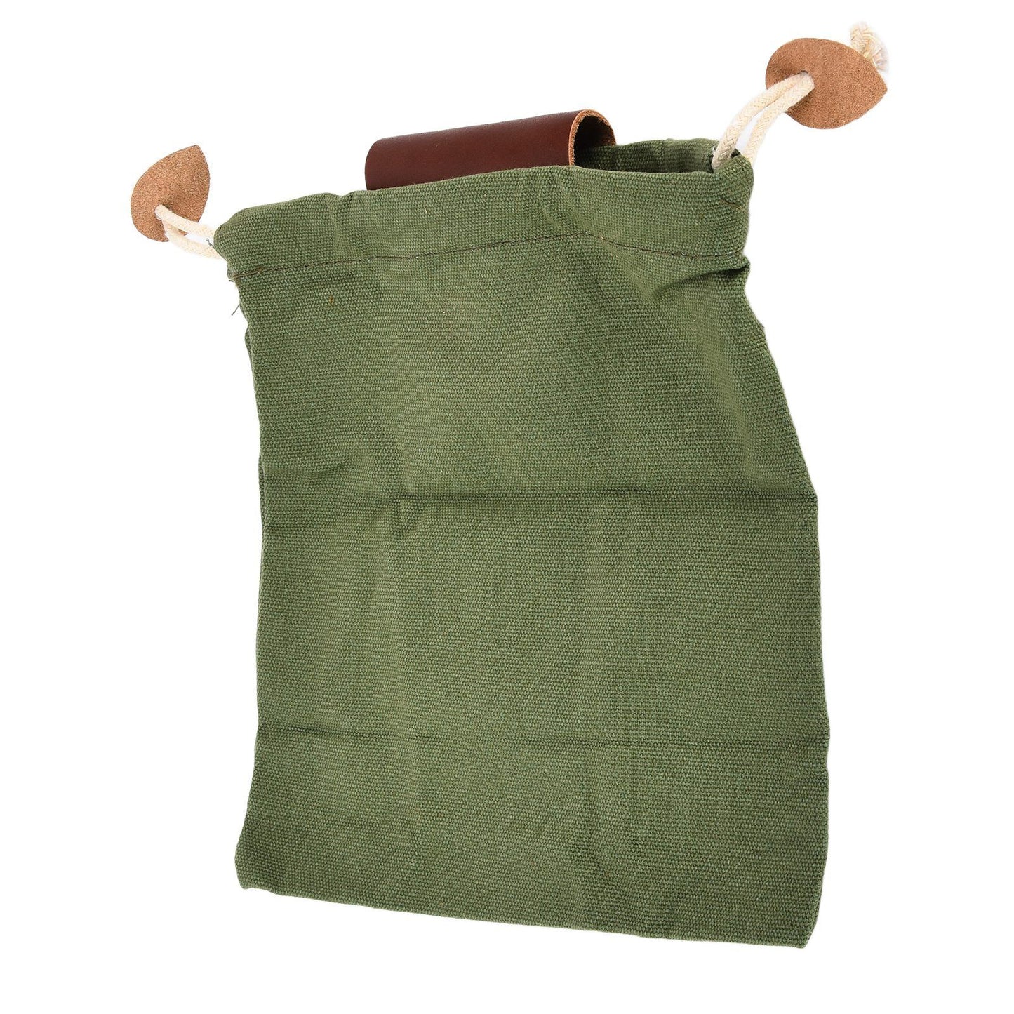 Leather Canvas Foraging Pouch Belt Fruit Picking Bag for Camping Fruit CollectingArmy Green V1294-YM0523-3111210325513