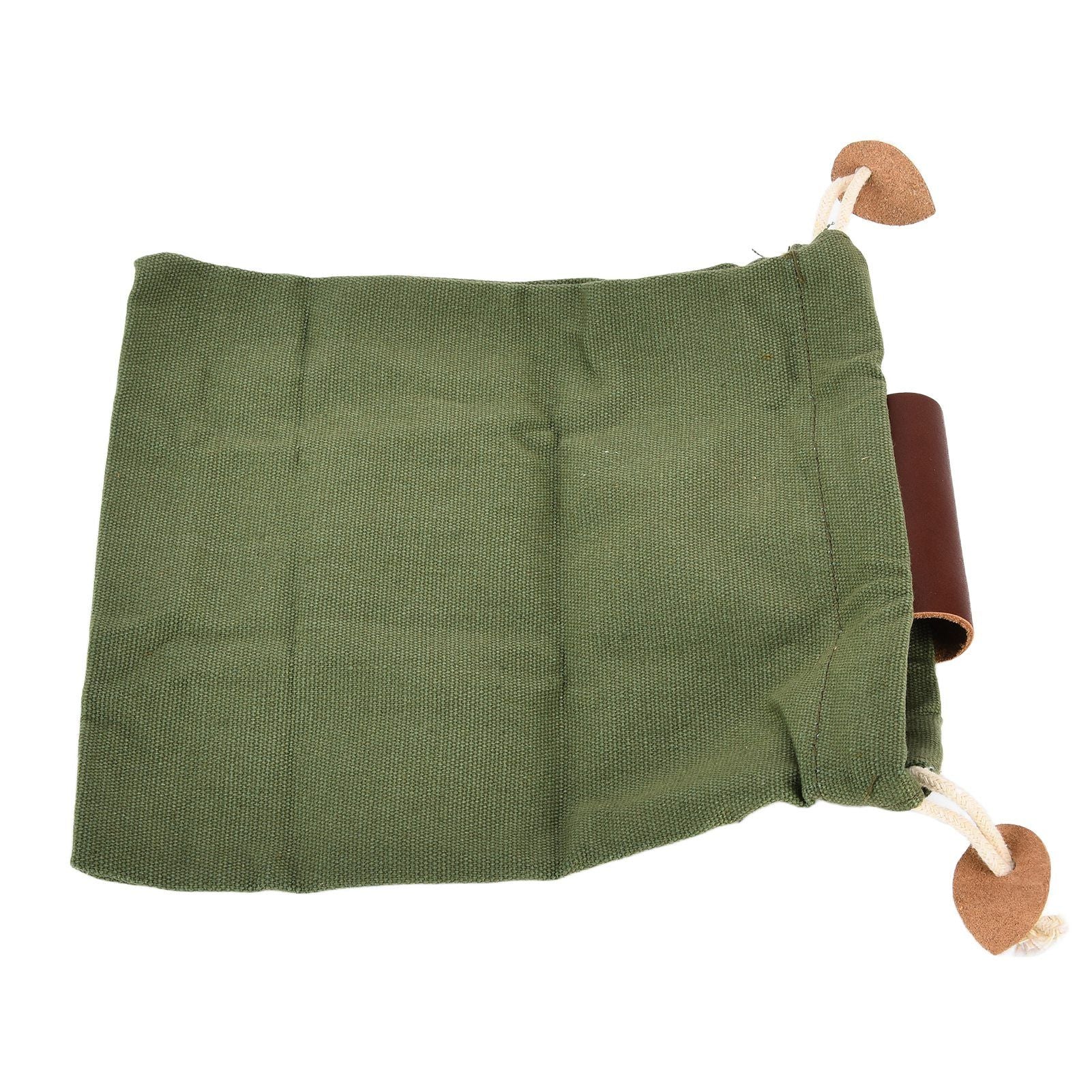 Leather Canvas Foraging Pouch Belt Fruit Picking Bag for Camping Fruit CollectingArmy Green V1294-YM0523-3111210325513