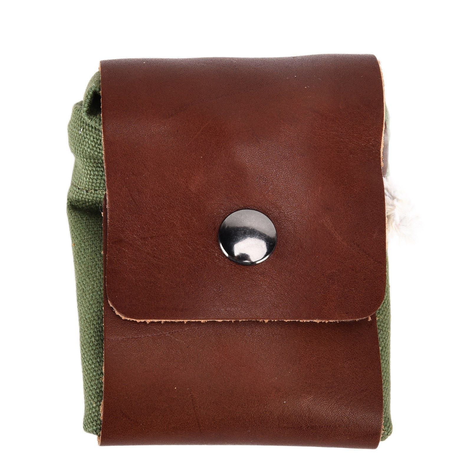 Leather Canvas Foraging Pouch Belt Fruit Picking Bag for Camping Fruit CollectingArmy Green V1294-YM0523-3111210325513