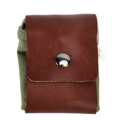 Leather Canvas Foraging Pouch Belt Fruit Picking Bag for Camping Fruit CollectingArmy Green V1294-YM0523-3111210325513