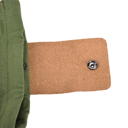 Leather Canvas Foraging Pouch Belt Fruit Picking Bag for Camping Fruit CollectingArmy Green V1294-YM0523-3111210325513