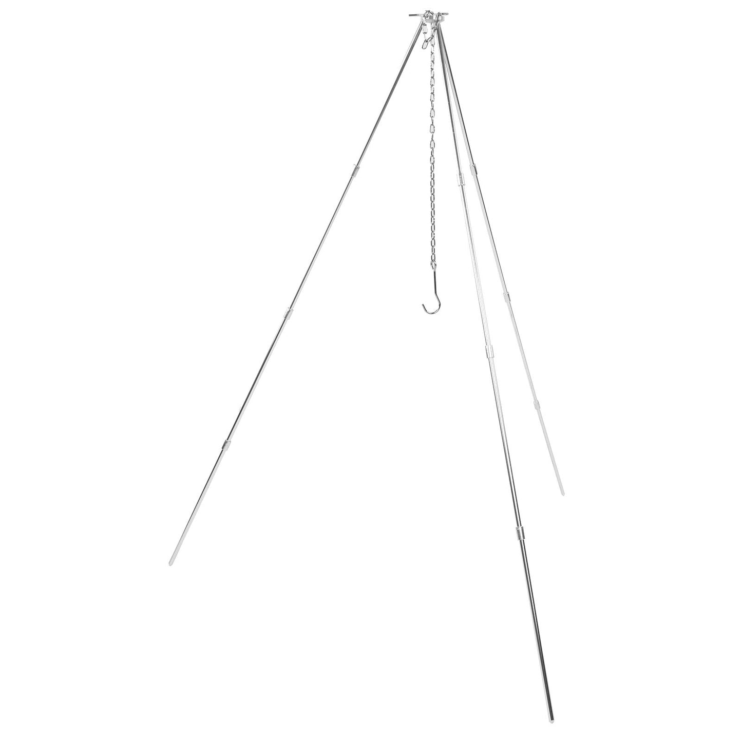 4 Section Campfire Tripod Portable Aluminum Alloy Hanging Pot Tripod for Outdoor V1294-YM0523-3111210336011