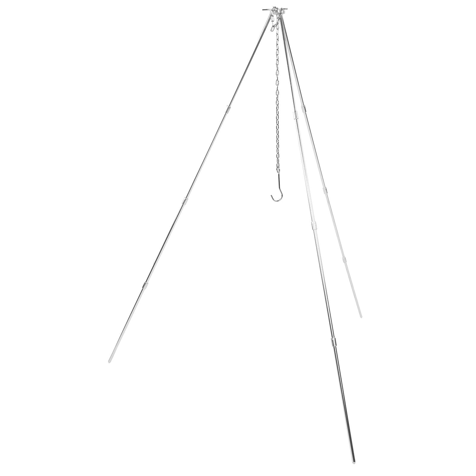 4 Section Campfire Tripod Portable Aluminum Alloy Hanging Pot Tripod for Outdoor V1294-YM0523-3111210336011