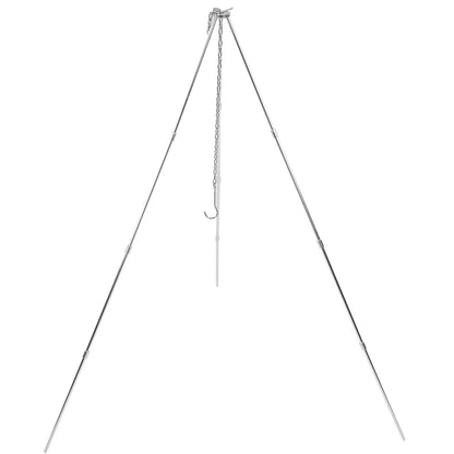 4 Section Campfire Tripod Portable Aluminum Alloy Hanging Pot Tripod for Outdoor V1294-YM0523-3111210336011