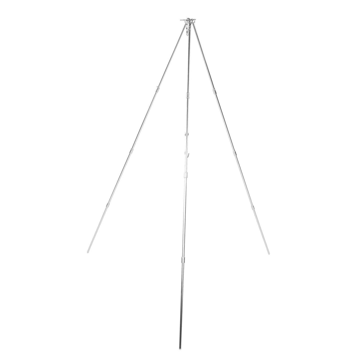 4 Section Campfire Tripod Portable Aluminum Alloy Hanging Pot Tripod for Outdoor V1294-YM0523-3111210336011