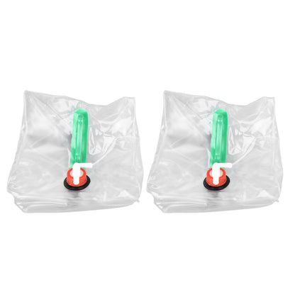 2Pcs 20L Folding Water Bucket PVC Portable Transparent Water Container with Spigot for Camping Hiking V1294-YM0523-3111210337211