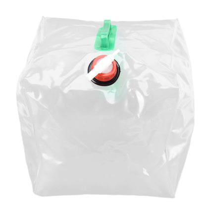 2Pcs 20L Folding Water Bucket PVC Portable Transparent Water Container with Spigot for Camping Hiking V1294-YM0523-3111210337211
