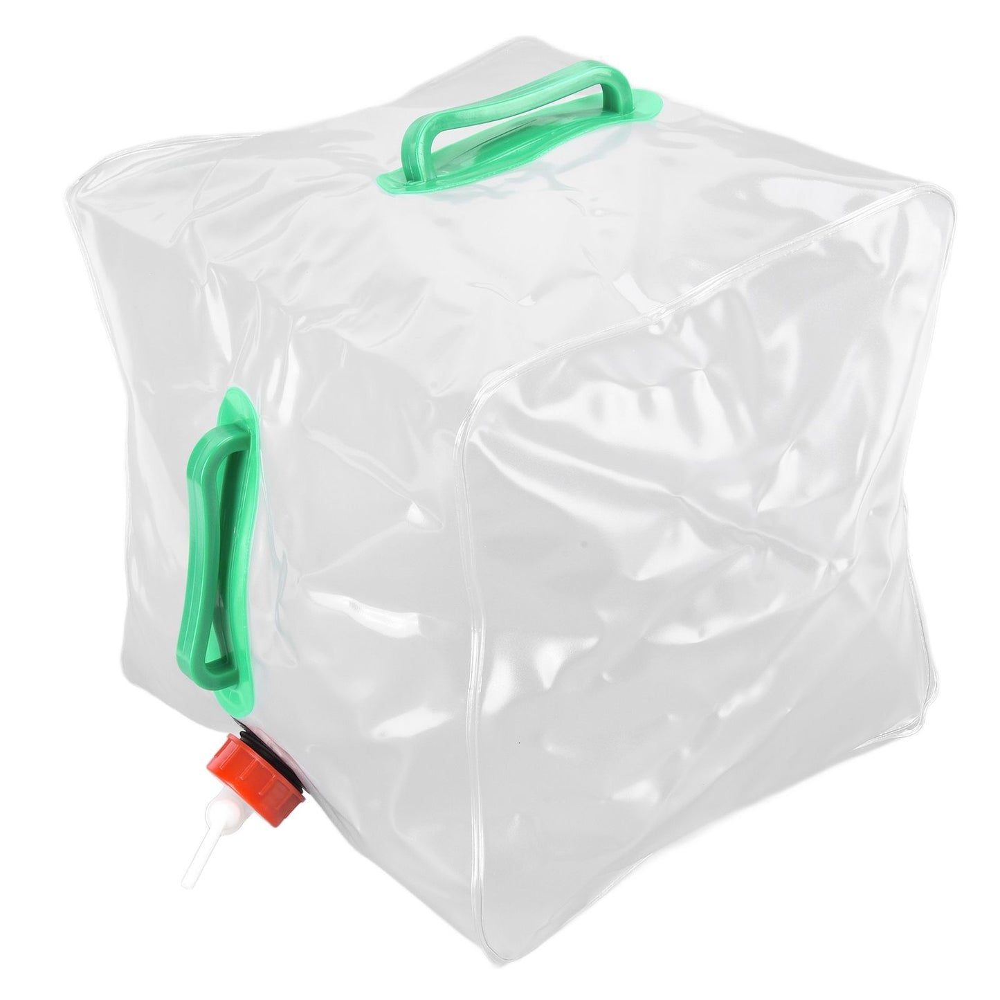 2Pcs 20L Folding Water Bucket PVC Portable Transparent Water Container with Spigot for Camping Hiking V1294-YM0523-3111210337211
