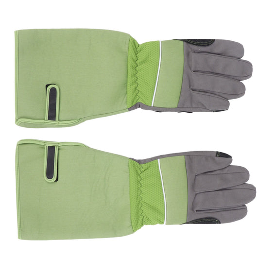 1Pair Garden Work Gloves Cut Resistent Stabproof Puncture Proof Pruning Gloves with Forearm Protection Green V1294-YM0523-3111210339411