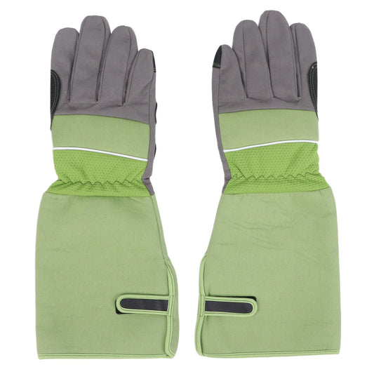 1Pair Garden Work Gloves Cut Resistent Stabproof Puncture Proof Pruning Gloves with Forearm Protection Green V1294-YM0523-3111210339411