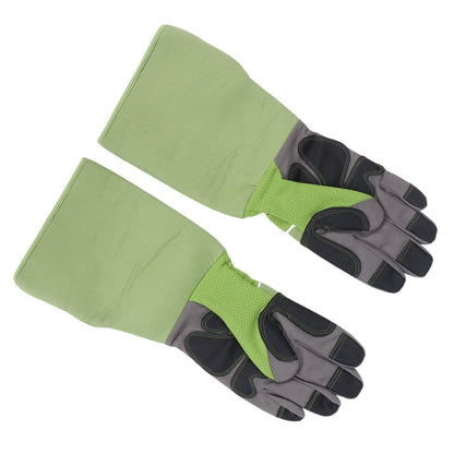 1Pair Garden Work Gloves Cut Resistent Stabproof Puncture Proof Pruning Gloves with Forearm Protection Green V1294-YM0523-3111210339411