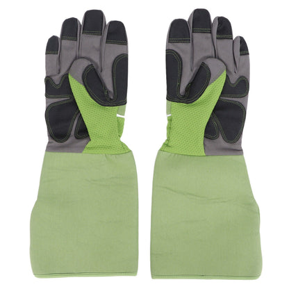 1Pair Garden Work Gloves Cut Resistent Stabproof Puncture Proof Pruning Gloves with Forearm Protection Green V1294-YM0523-3111210339411