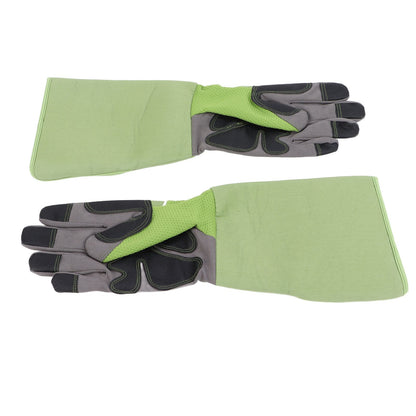 1Pair Garden Work Gloves Cut Resistent Stabproof Puncture Proof Pruning Gloves with Forearm Protection Green V1294-YM0523-3111210339411