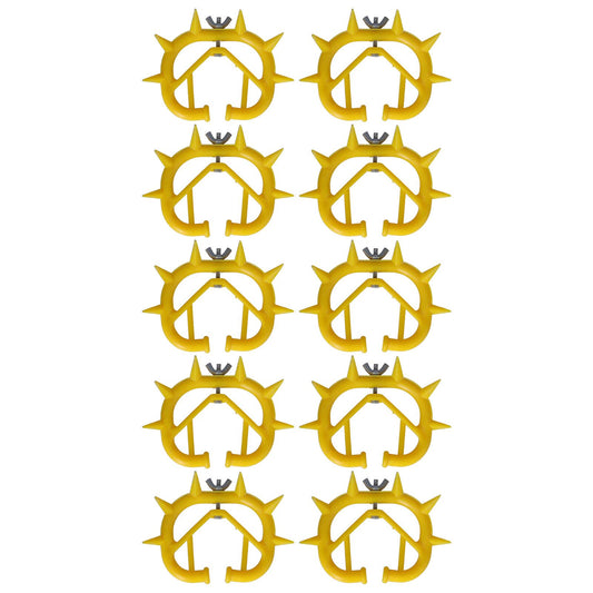 10pcs Cow Nose Thorn Thick Plastic Prevent Milk Sucking Calf Weaner for Farm LivestockYellow V1294-YM0523-3111210352911