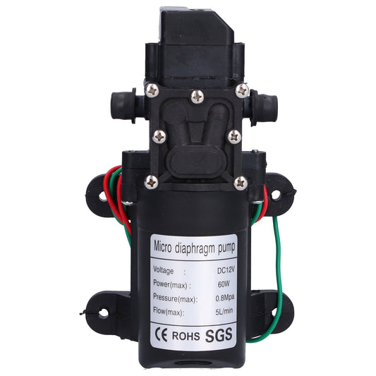 12V Water Pressure Diaphragm Pump 60W Self Priming Booster Sprayer Pump for Garden Irrigation Swimming Pools V1294-YM0523-3111210356811
