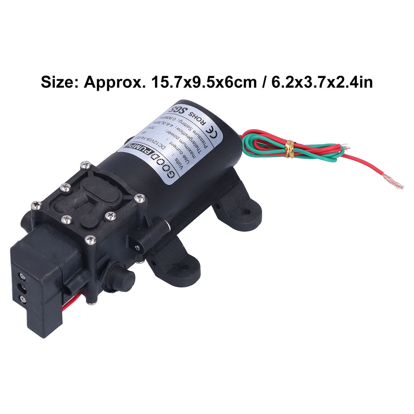 3308 Diaphragm Pump Self Priming Spray Pump for Garden Irrigation Car Washing 12V 70W V1294-YM0523-3111210356911