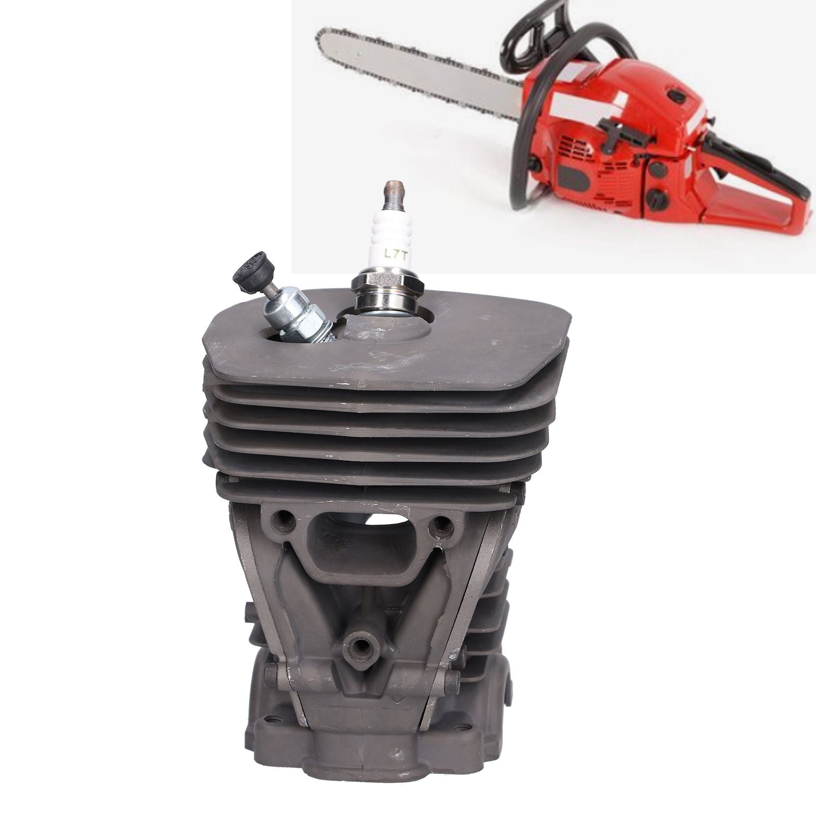 47mm Chainsaw Cylinder Piston Air Filter Relief Valve Set Replacement Fit for Husqvarna 455 460 V1294-YM0523-3111210362411