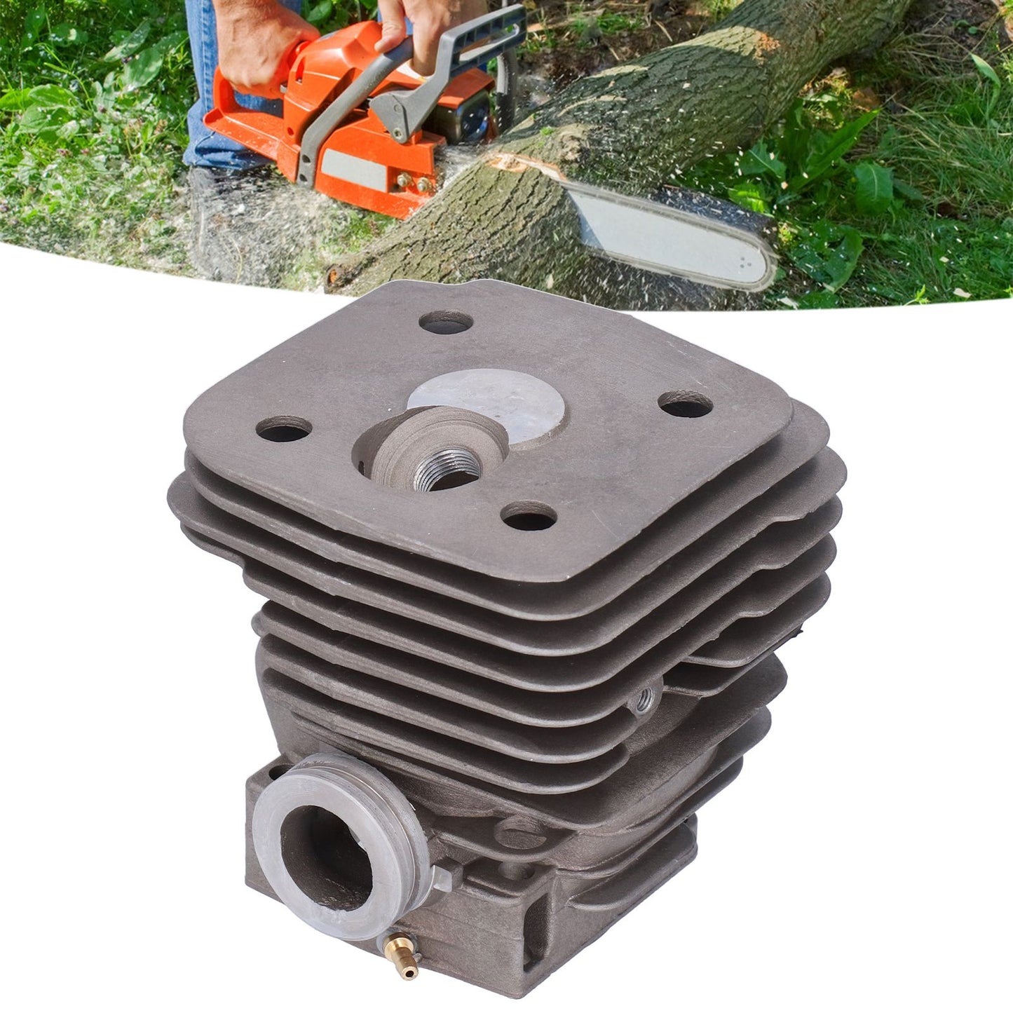 56mm Cylinder Piston Kit Wear Resistant Cylinder Piston Engine Kits for Husqvarna 395 V1294-YM0523-3111210362811
