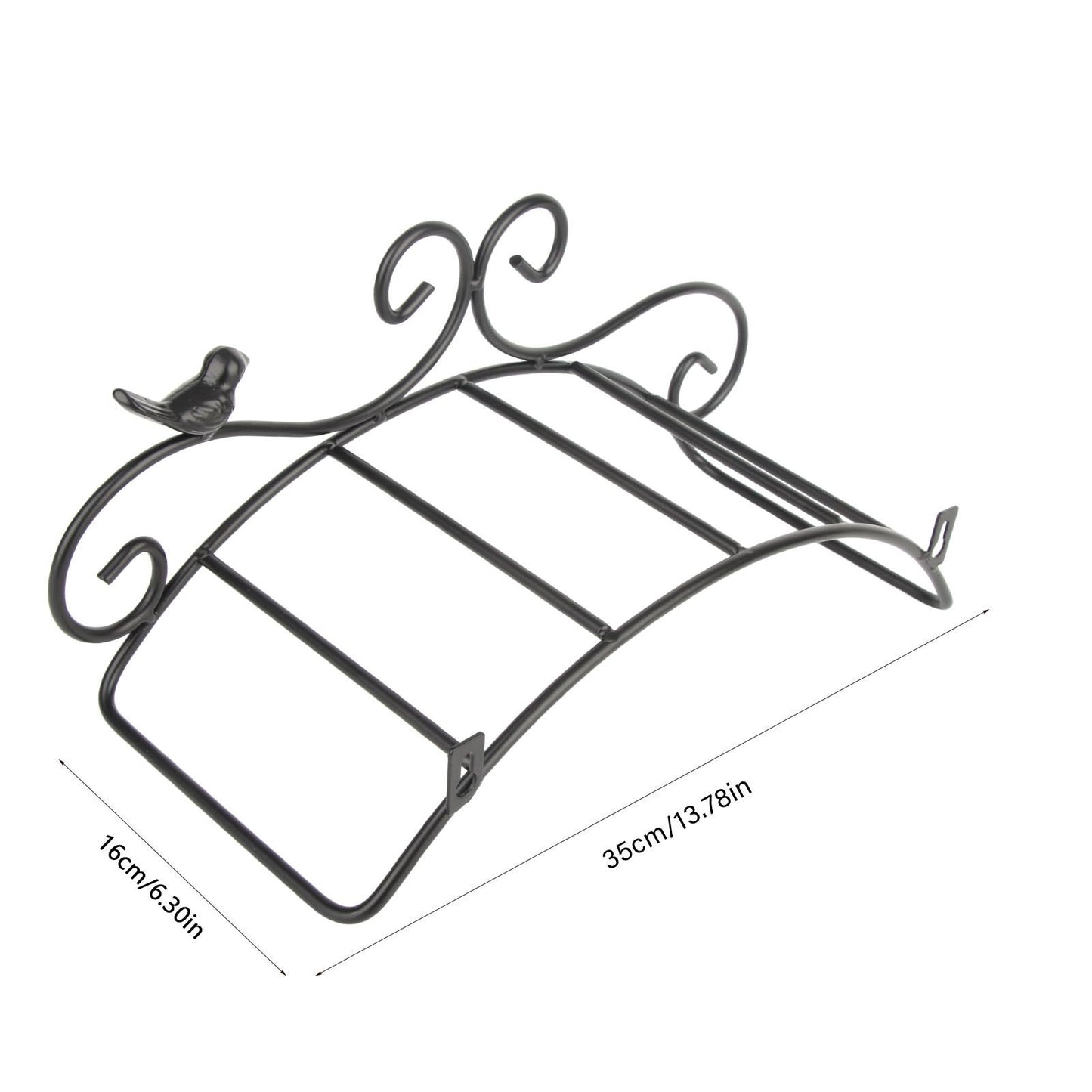Garden Hose Holder Black Multifunction Antique Style Bird Brackets Water Pipe Storage V1294-YM0523-3111210364411