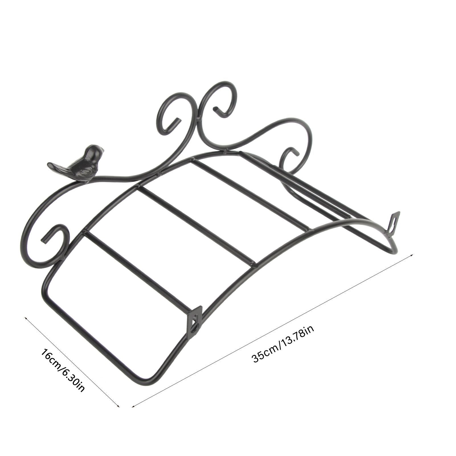 Garden Hose Holder Black Multifunction Antique Style Bird Brackets Water Pipe Storage V1294-YM0523-3111210364411