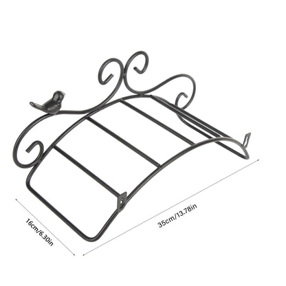 Garden Hose Holder Black Multifunction Antique Style Bird Brackets Water Pipe Storage V1294-YM0523-3111210364411