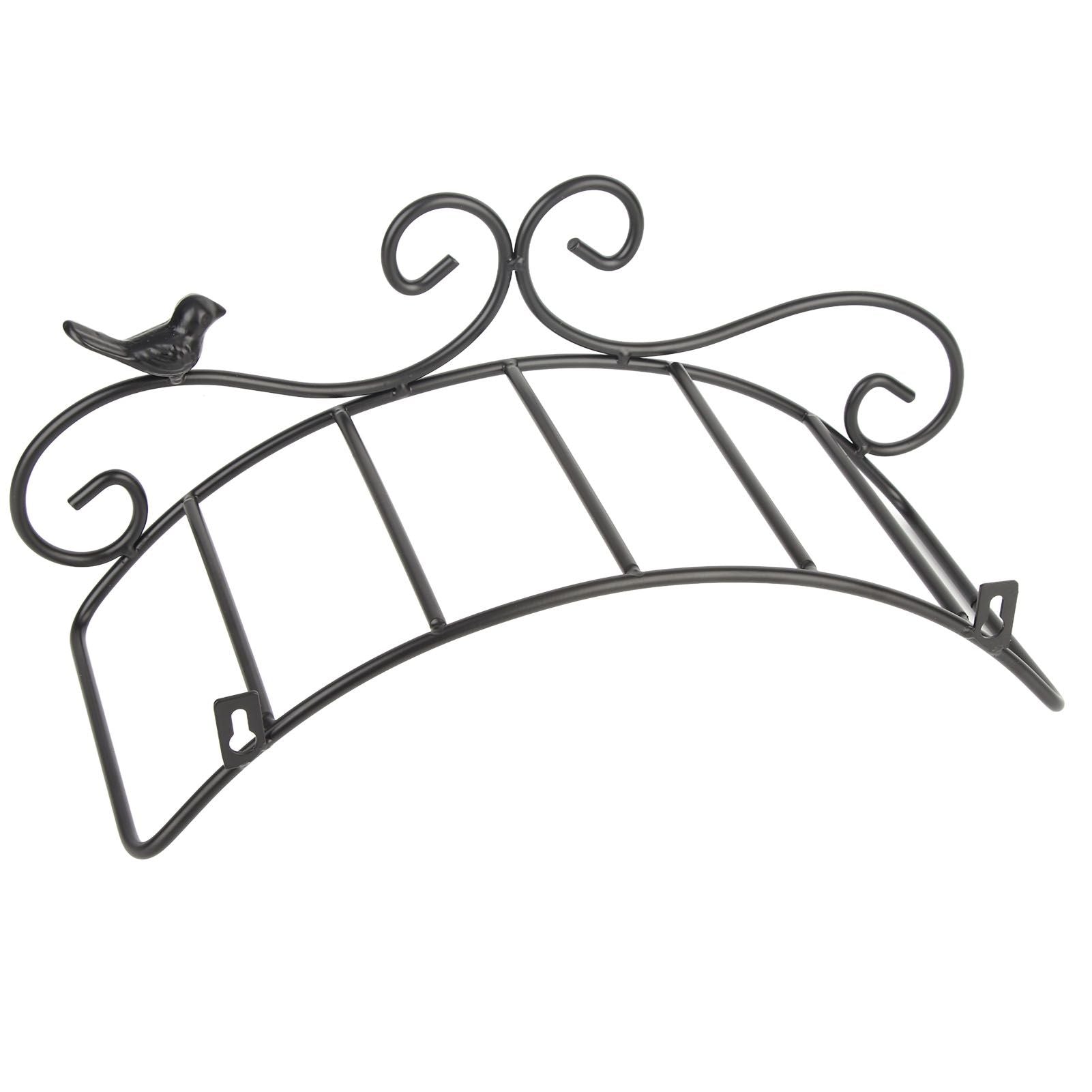 Garden Hose Holder Black Multifunction Antique Style Bird Brackets Water Pipe Storage V1294-YM0523-3111210364411