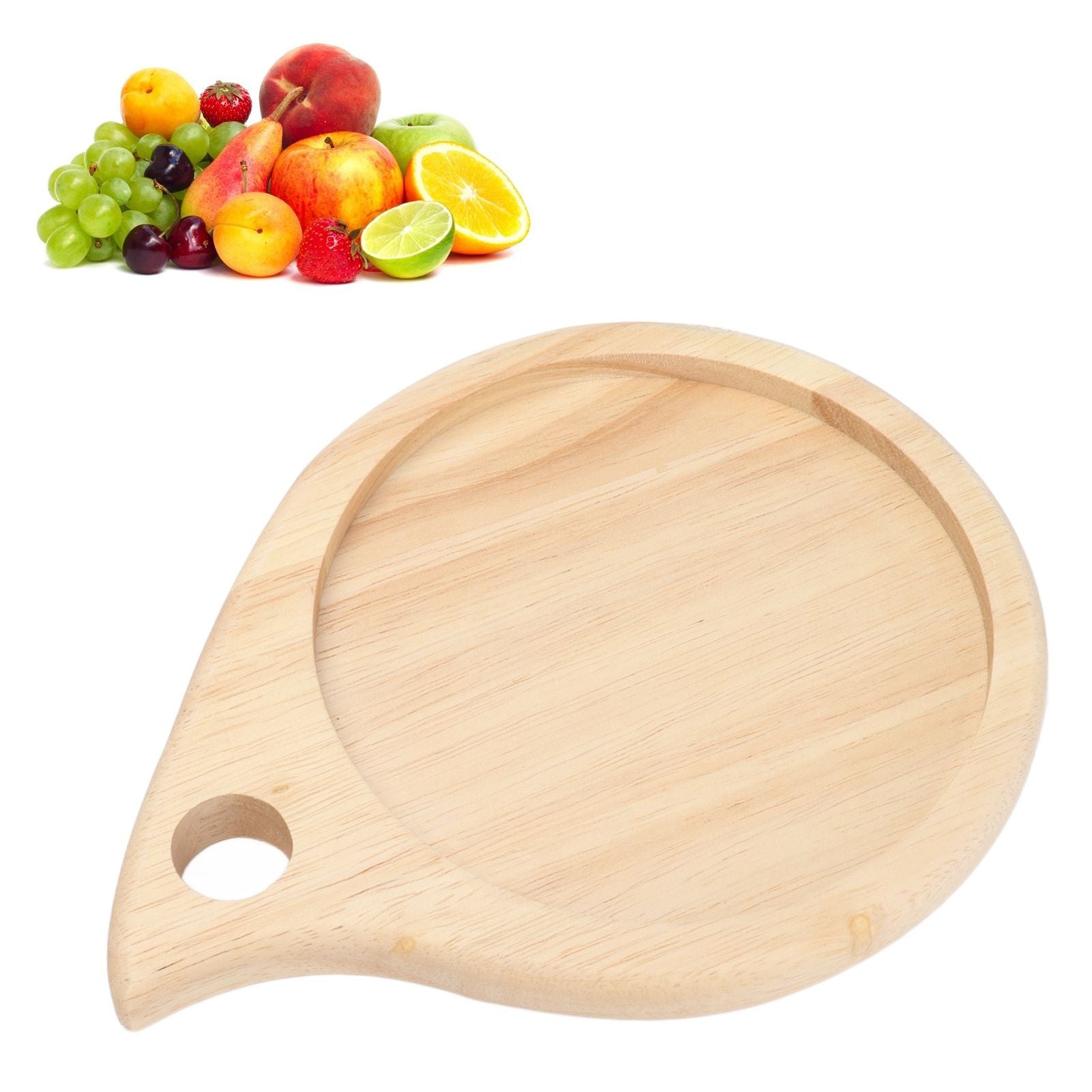 Camping Wooden Cutting Board Multi Purpose Small Round Chopping Board Charcuterie Plate for Fruit Snack V1294-YM0523-3111210371511