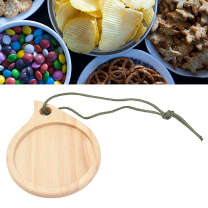 Camping Wooden Cutting Board Multi Purpose Small Round Chopping Board Charcuterie Plate for Fruit Snack V1294-YM0523-3111210371511