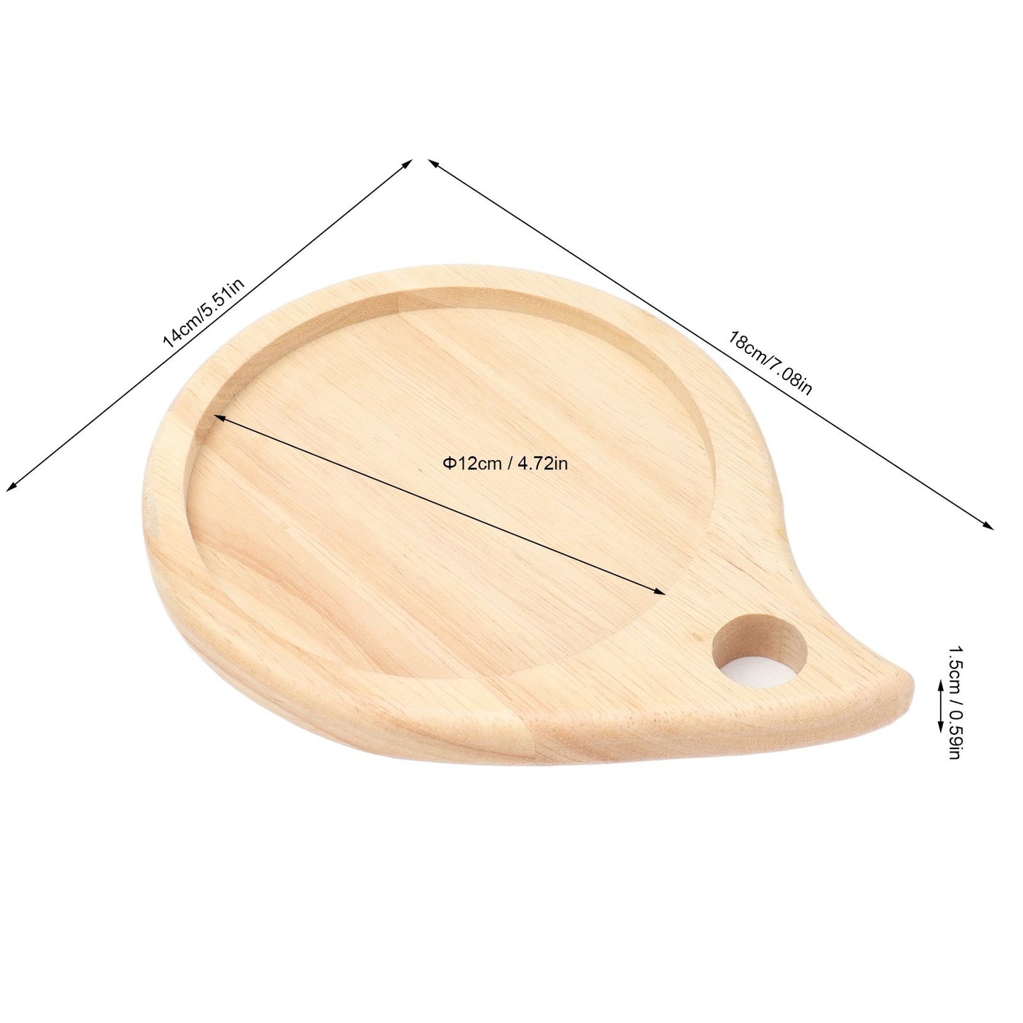 Camping Wooden Cutting Board Multi Purpose Small Round Chopping Board Charcuterie Plate for Fruit Snack V1294-YM0523-3111210371511