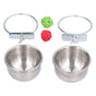 Stainless Steel Parrot Feeding Bowl with Rattan Ball for Hamster Small Animals V1294-YM0523-3111210374611