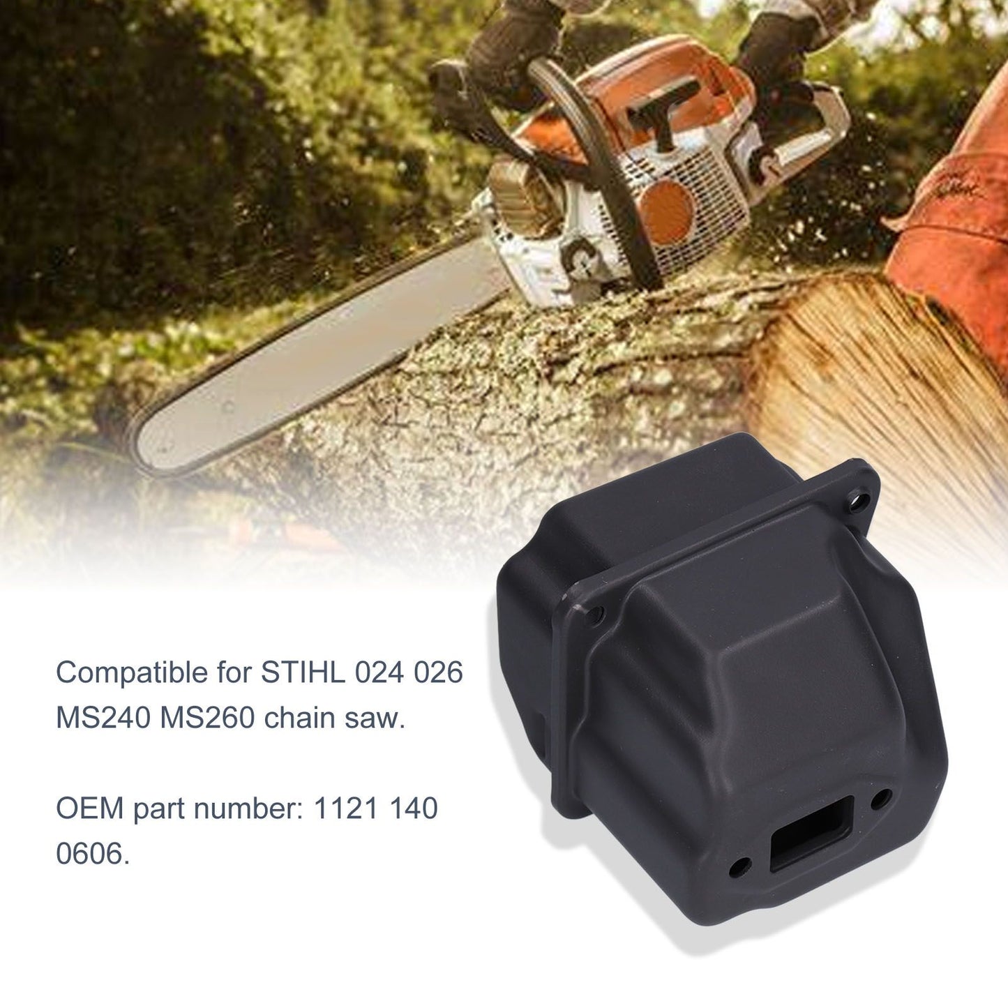 Silencer Muffler Gasket with Screw for Chainsaw 024 026 MS240 MS260 Gardening Accessory V1294-YM0523-3111210374811